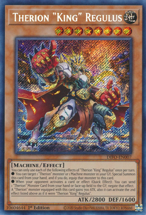 Therion King Regulus [DIFO-EN007] Secret Rare | Jomio and Rueliete's Cards and Comics