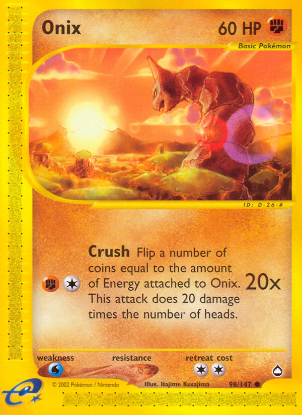 Onix (98/147) [Aquapolis] | Jomio and Rueliete's Cards and Comics