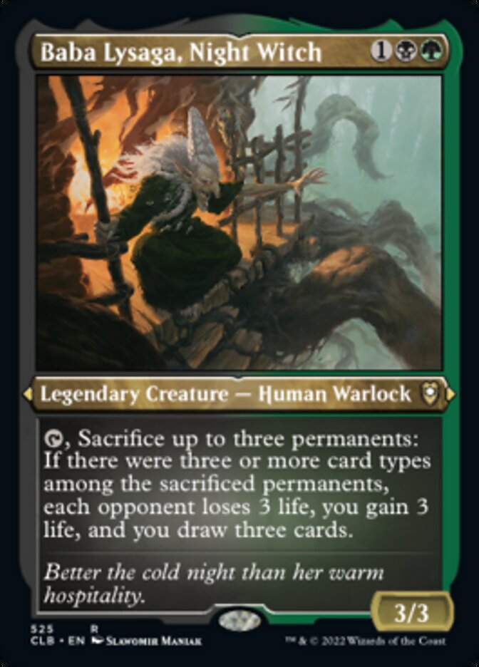 Baba Lysaga, Night Witch (Foil Etched) [Commander Legends: Battle for Baldur's Gate] | Jomio and Rueliete's Cards and Comics
