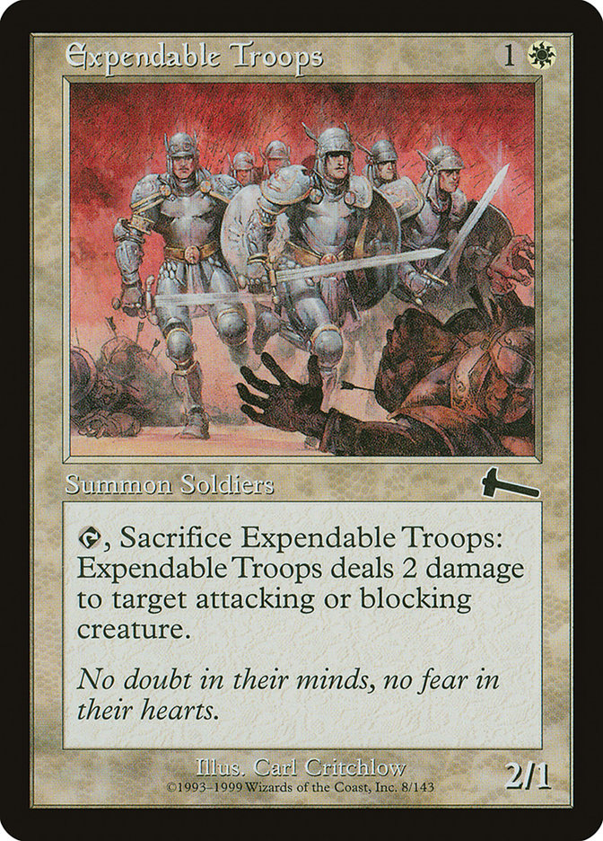 Expendable Troops [Urza's Legacy] | Jomio and Rueliete's Cards and Comics