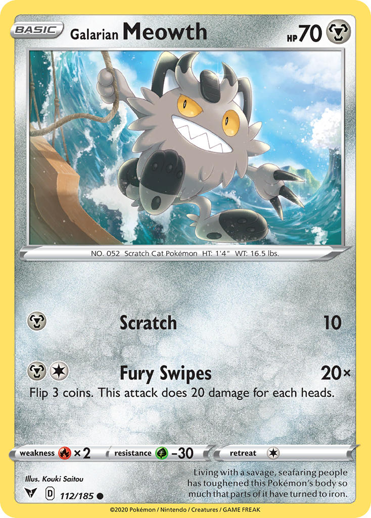 Galarian Meowth (112/185) [Sword & Shield: Vivid Voltage] | Jomio and Rueliete's Cards and Comics