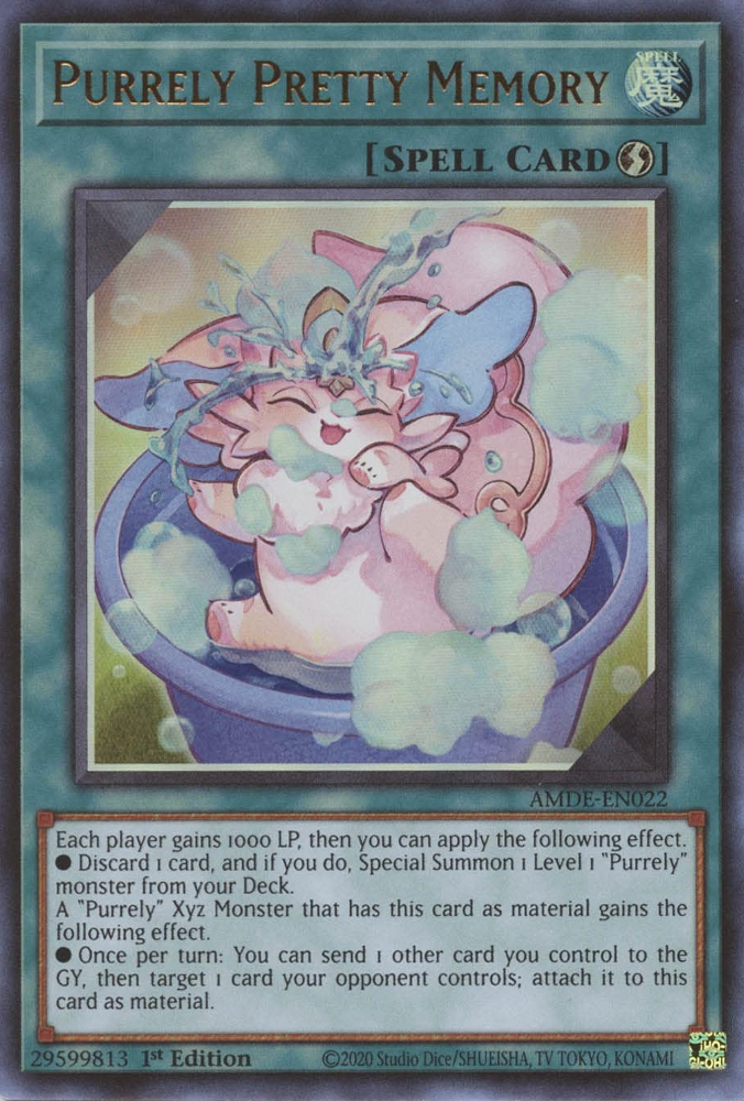 Purrely Pretty Memory [AMDE-EN022] Ultra Rare | Jomio and Rueliete's Cards and Comics