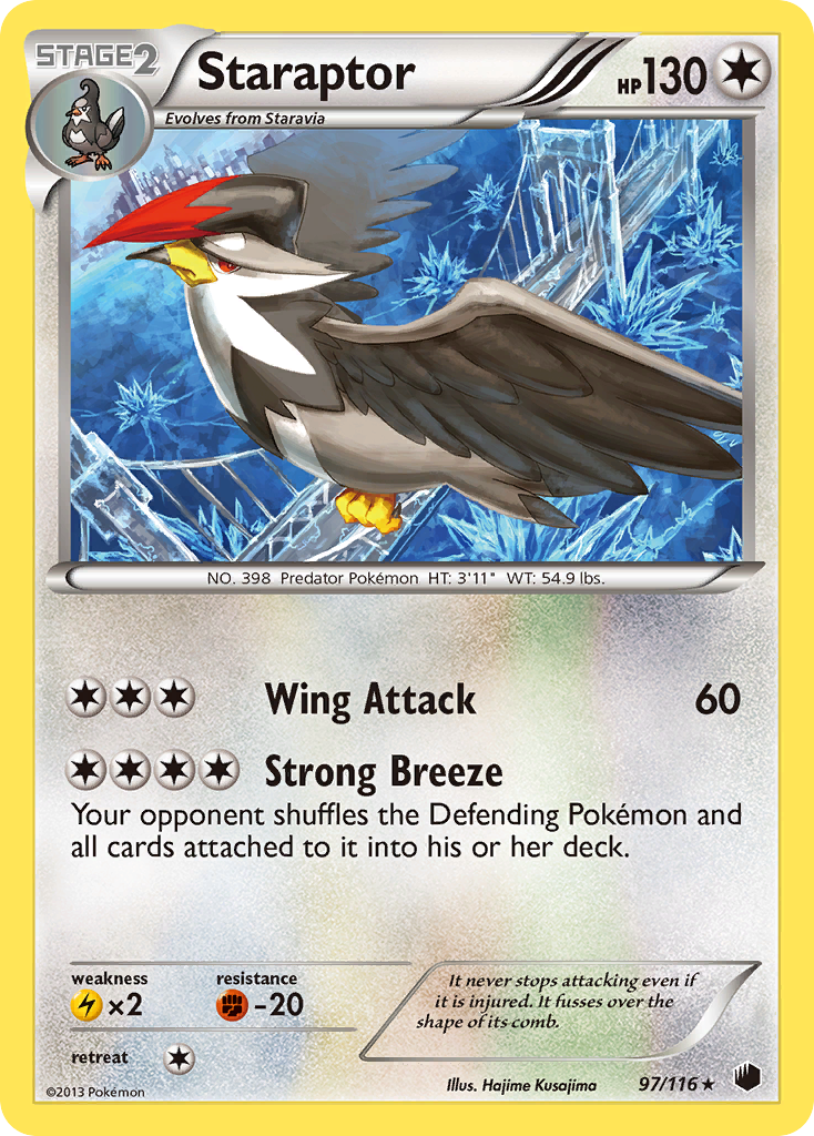 Staraptor (97/116) [Black & White: Plasma Freeze] | Jomio and Rueliete's Cards and Comics