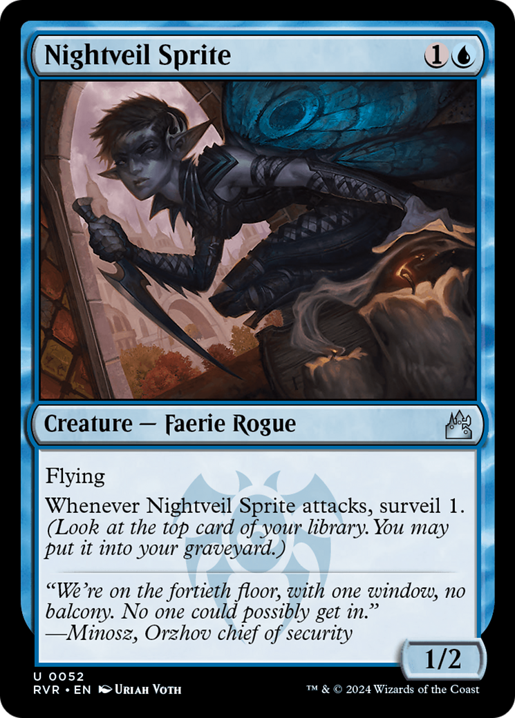 Nightveil Sprite [Ravnica Remastered] | Jomio and Rueliete's Cards and Comics
