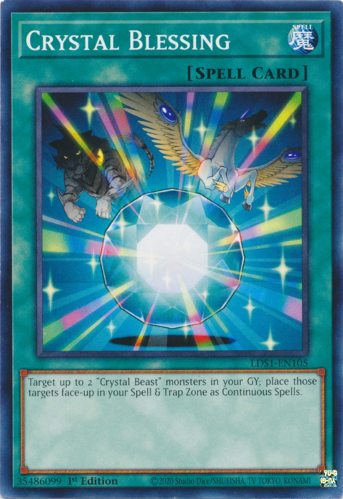 Crystal Blessing [LDS1-EN105] Common | Jomio and Rueliete's Cards and Comics