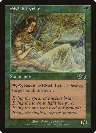 Elvish Lyrist [Urza's Saga] | Jomio and Rueliete's Cards and Comics