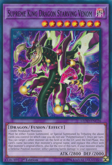 Supreme King Dragon Starving Venom [LEDD-ENC26] Common | Jomio and Rueliete's Cards and Comics