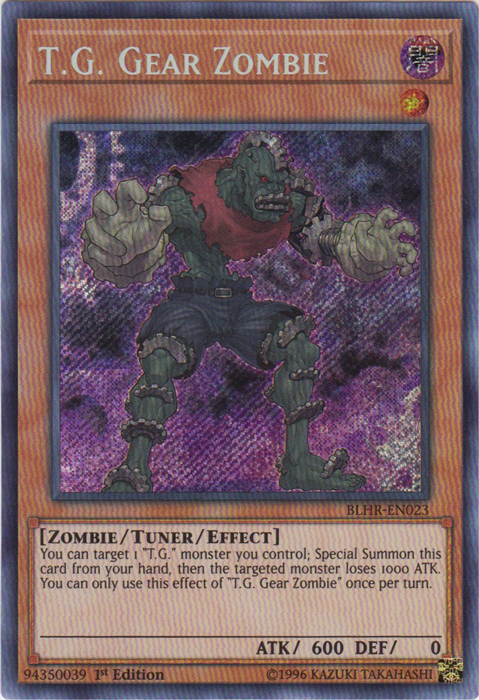 T.G. Gear Zombie [BLHR-EN023] Secret Rare | Jomio and Rueliete's Cards and Comics