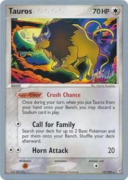 Tauros (12/100) (Empotech - Dylan Lefavour) [World Championships 2008] | Jomio and Rueliete's Cards and Comics