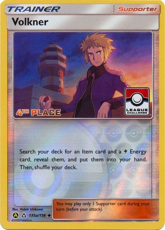 Volkner (135a/156) (League Challenge 4th Place) [Sun & Moon: Ultra Prism] | Jomio and Rueliete's Cards and Comics