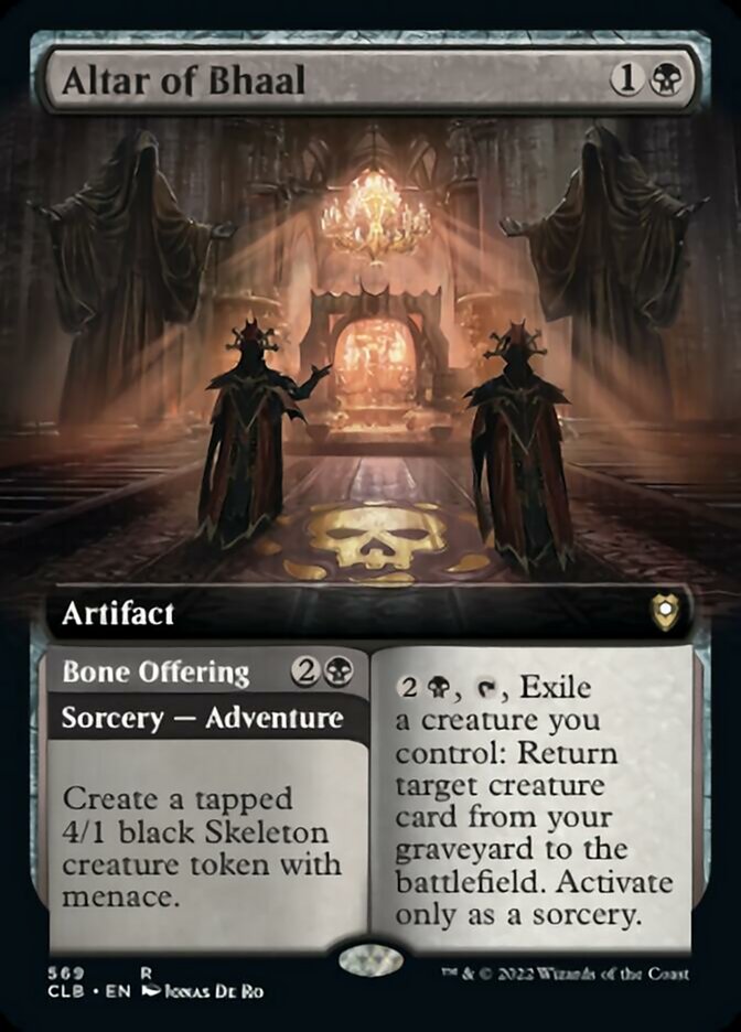 Altar of Bhaal // Bone Offering (Extended Art) [Commander Legends: Battle for Baldur's Gate] | Jomio and Rueliete's Cards and Comics