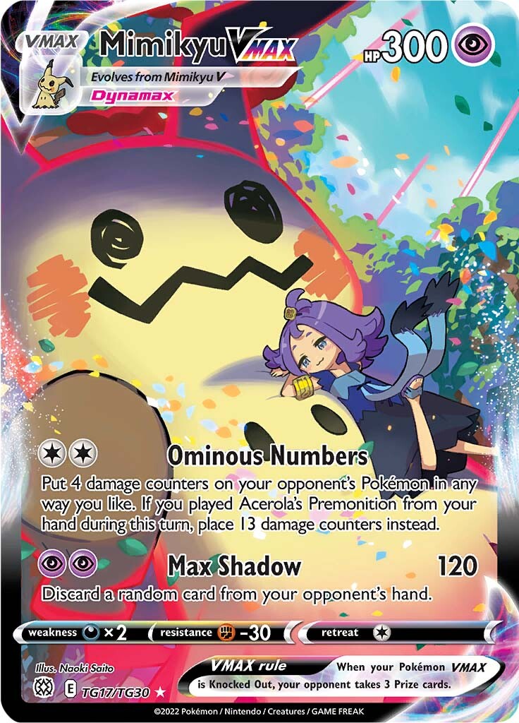 Mimikyu VMAX (TG17/TG30) [Sword & Shield: Brilliant Stars] | Jomio and Rueliete's Cards and Comics