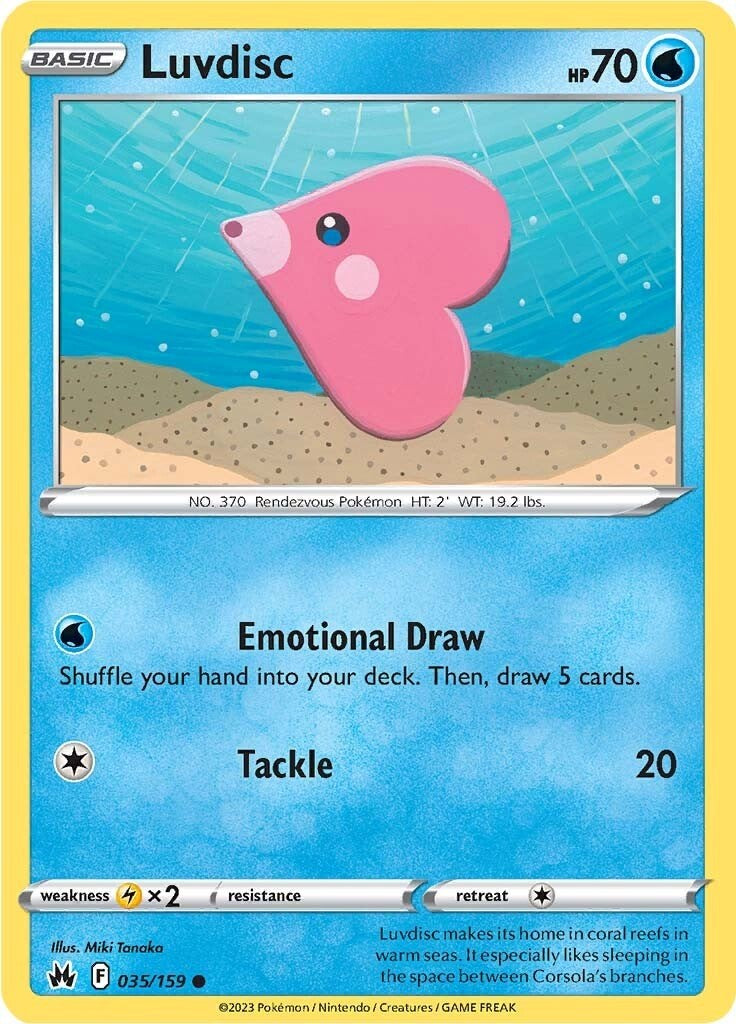 Luvdisc (035/159) [Sword & Shield: Crown Zenith] | Jomio and Rueliete's Cards and Comics