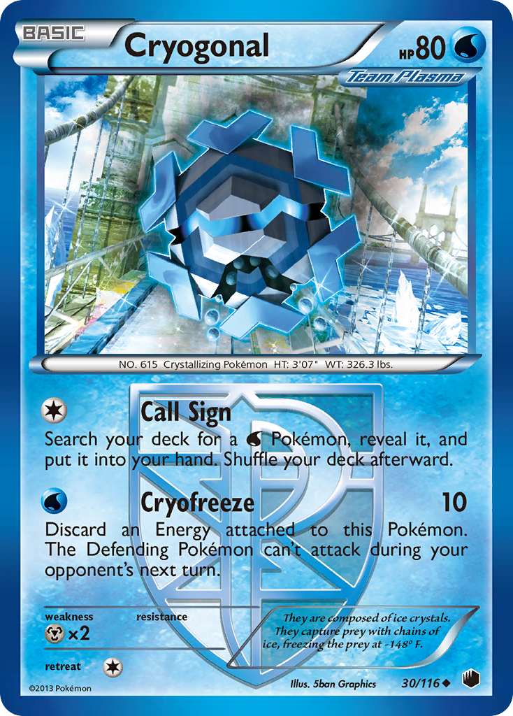 Cryogonal (30/116) [Black & White: Plasma Freeze] | Jomio and Rueliete's Cards and Comics