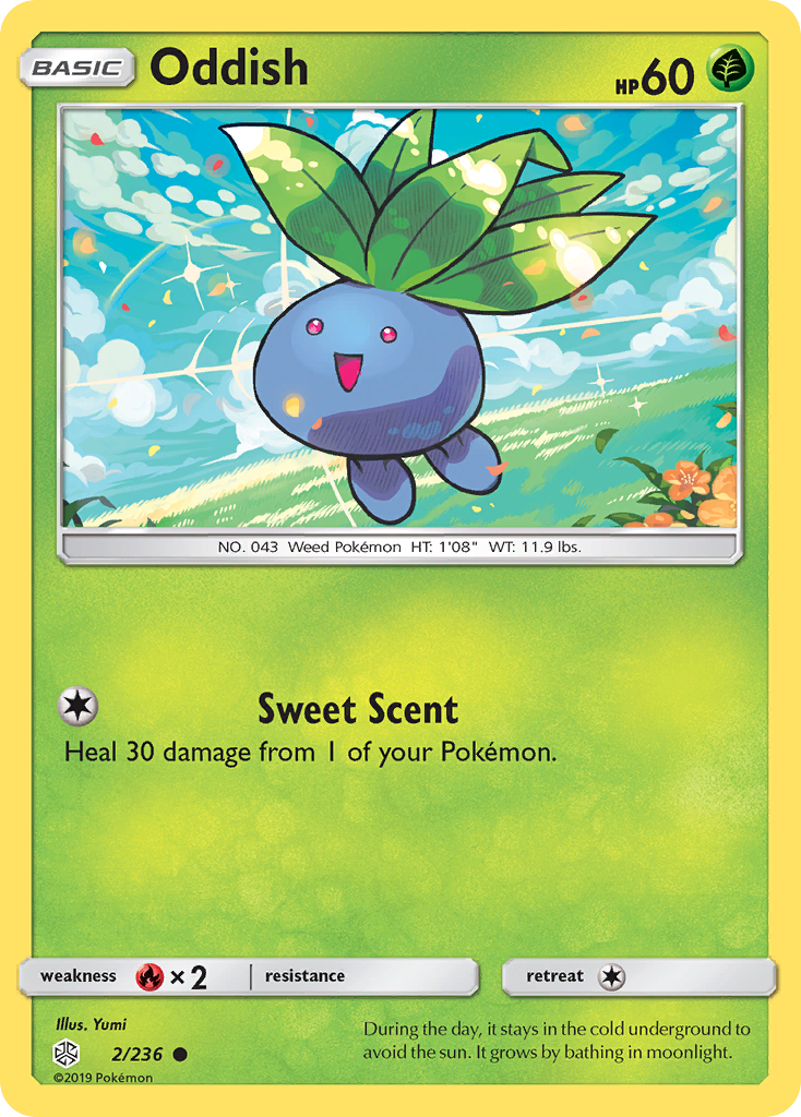 Oddish (2/236) [Sun & Moon: Cosmic Eclipse] | Jomio and Rueliete's Cards and Comics