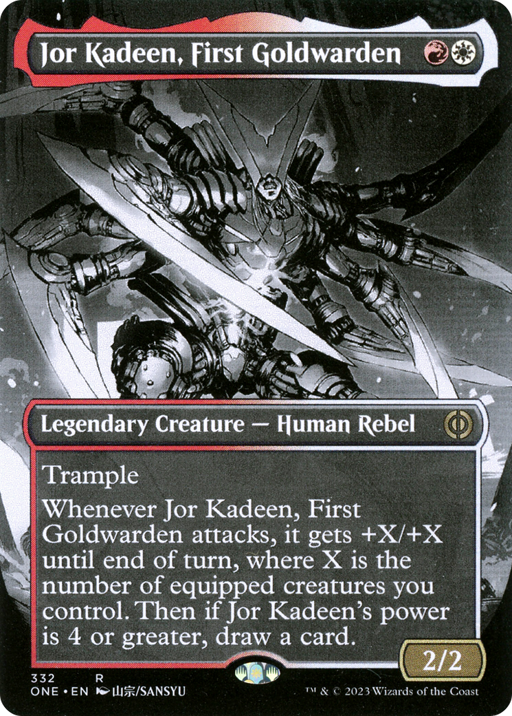 Jor Kadeen, First Goldwarden (Borderless Manga) [Phyrexia: All Will Be One] | Jomio and Rueliete's Cards and Comics