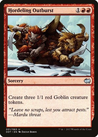 Hordeling Outburst [Duel Decks: Merfolk vs. Goblins] | Jomio and Rueliete's Cards and Comics