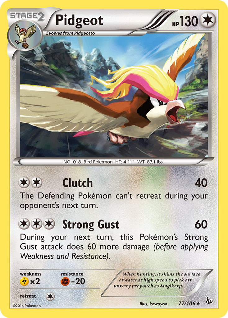 Pidgeot (77/106) [XY: Flashfire] | Jomio and Rueliete's Cards and Comics