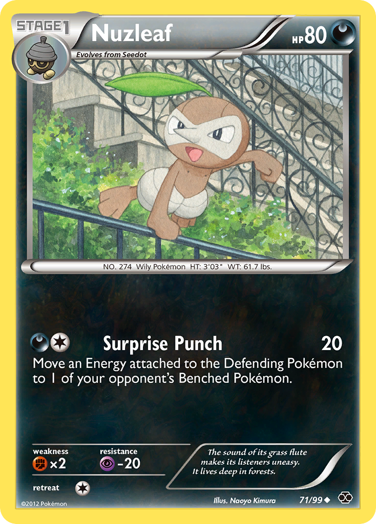 Nuzleaf (71/99) [Black & White: Next Destinies] | Jomio and Rueliete's Cards and Comics