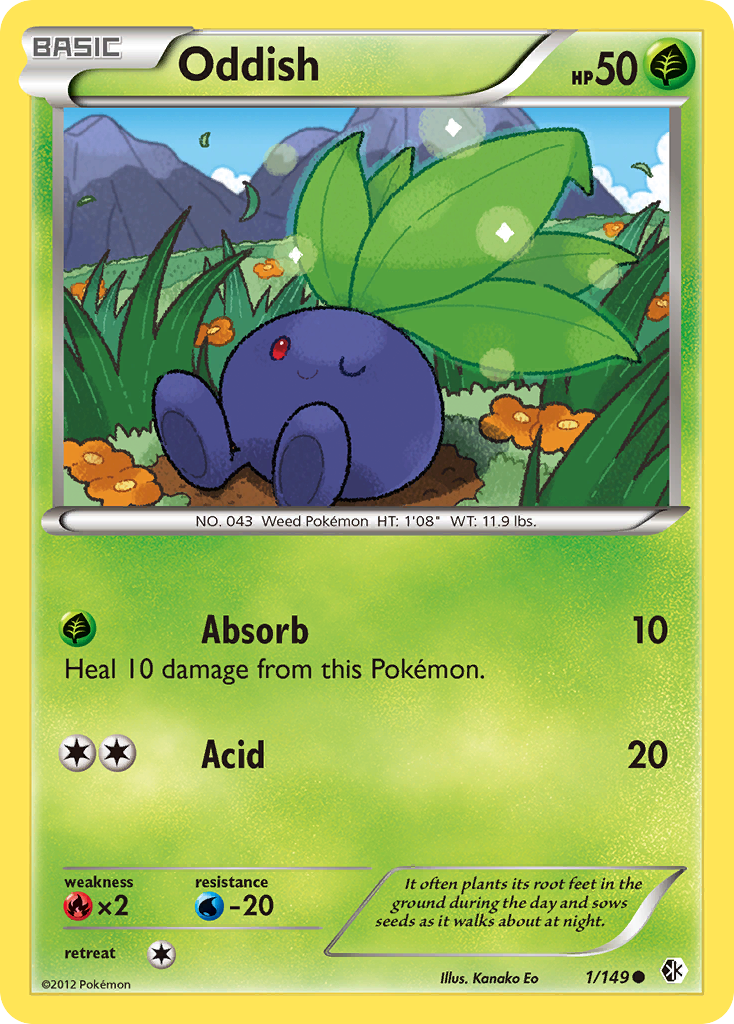 Oddish (1/149) [Black & White: Boundaries Crossed] | Jomio and Rueliete's Cards and Comics