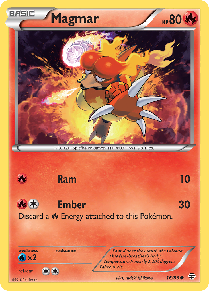 Magmar (16/83) [XY: Generations] | Jomio and Rueliete's Cards and Comics