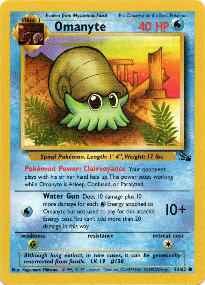 Omanyte (52/62) [Fossil Unlimited] | Jomio and Rueliete's Cards and Comics