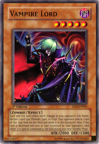 Vampire Lord [SD2-EN003] Common | Jomio and Rueliete's Cards and Comics