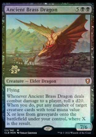 Ancient Brass Dragon [Commander Legends: Battle for Baldur's Gate Prerelease Promos] | Jomio and Rueliete's Cards and Comics