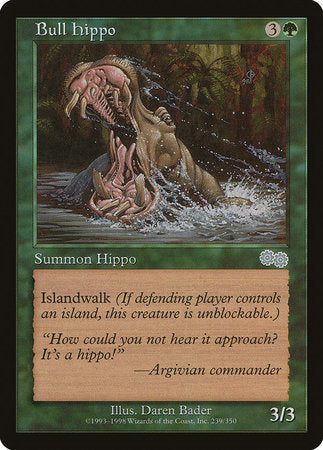 Bull Hippo [Urza's Saga] | Jomio and Rueliete's Cards and Comics