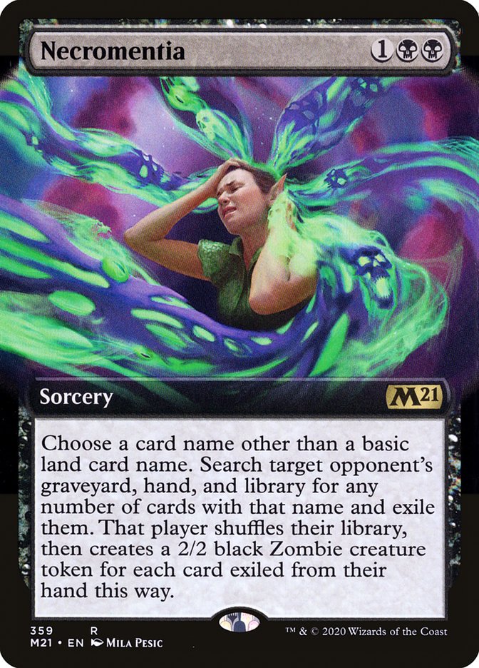 Necromentia (Extended Art) [Core Set 2021] | Jomio and Rueliete's Cards and Comics