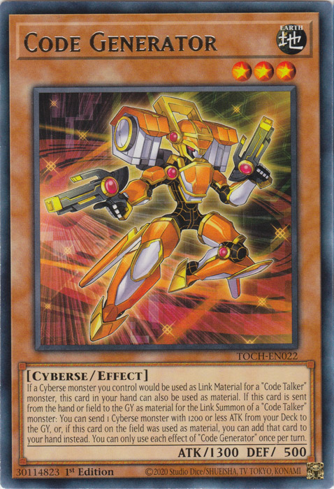 Code Generator [TOCH-EN022] Rare | Jomio and Rueliete's Cards and Comics