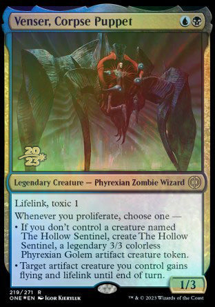 Venser, Corpse Puppet [Phyrexia: All Will Be One Prerelease Promos] | Jomio and Rueliete's Cards and Comics