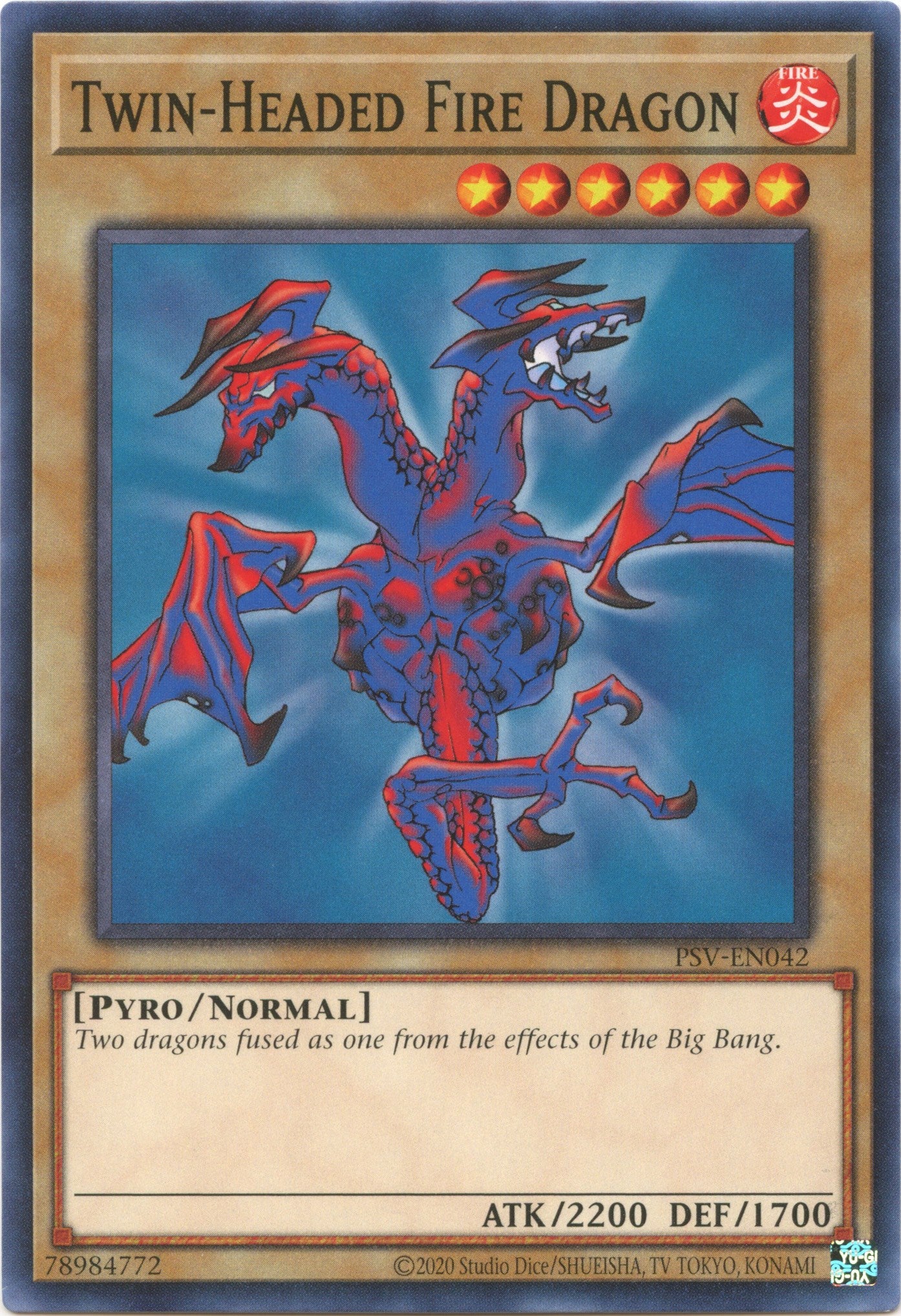 Twin-Headed Fire Dragon (25th Anniversary) [PSV-EN042] Common | Jomio and Rueliete's Cards and Comics