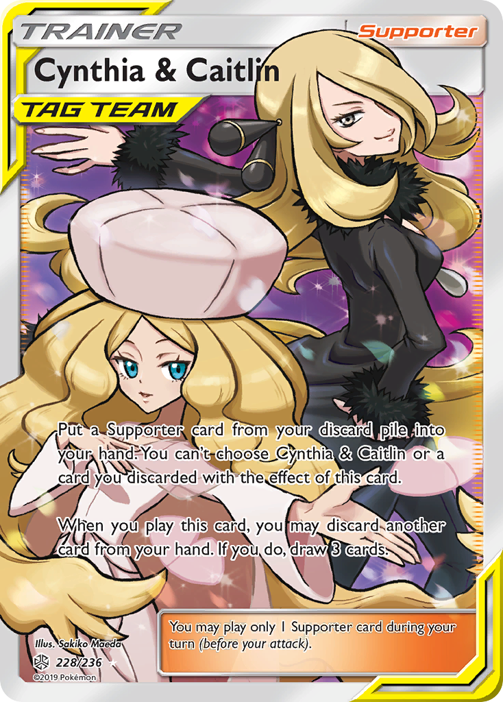 Cynthia & Caitlin (228/236) [Sun & Moon: Cosmic Eclipse] | Jomio and Rueliete's Cards and Comics