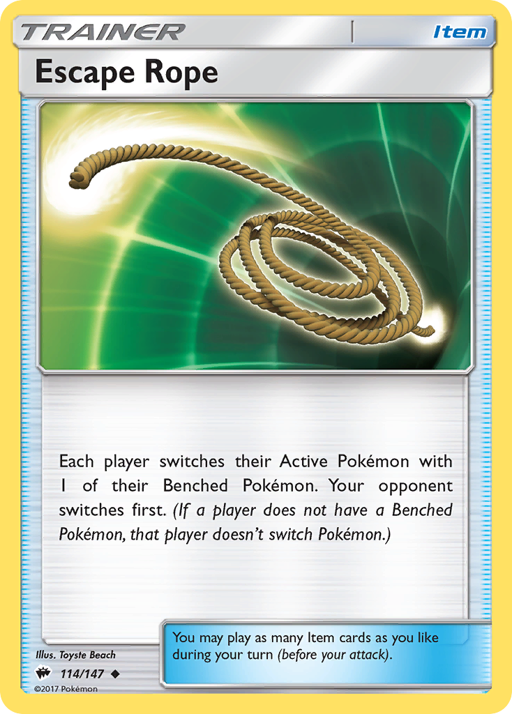 Escape Rope (114/147) [Sun & Moon: Burning Shadows] | Jomio and Rueliete's Cards and Comics