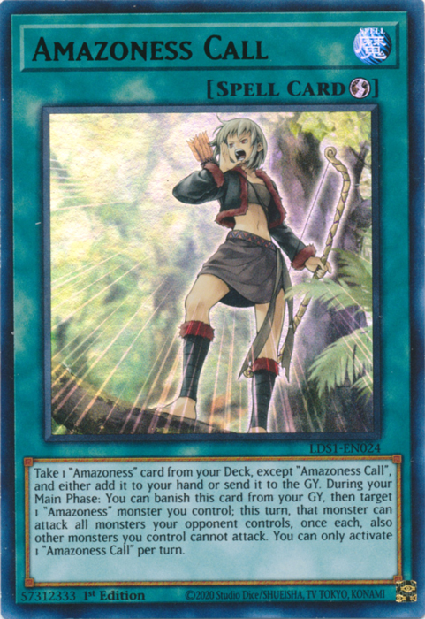Amazoness Call (Green) [LDS1-EN024] Ultra Rare | Jomio and Rueliete's Cards and Comics