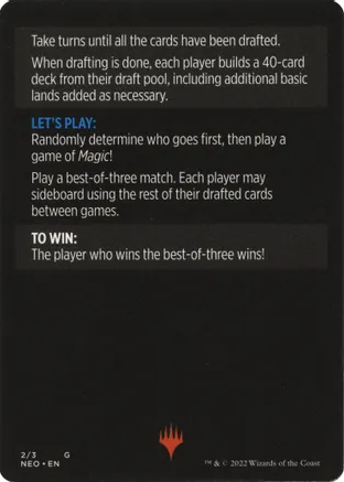 Winchester Draft (Magic Minigame) [Kamigawa: Neon Dynasty Minigame] | Jomio and Rueliete's Cards and Comics