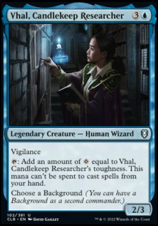 Vhal, Candlekeep Researcher [Commander Legends: Battle for Baldur's Gate] | Jomio and Rueliete's Cards and Comics