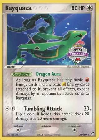 Rayquaza (22/107) (Gym Challenge Promo) [EX: Deoxys] | Jomio and Rueliete's Cards and Comics