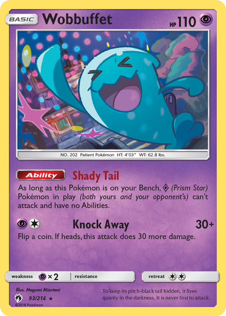 Wobbuffet (93/214) [Sun & Moon: Lost Thunder] | Jomio and Rueliete's Cards and Comics