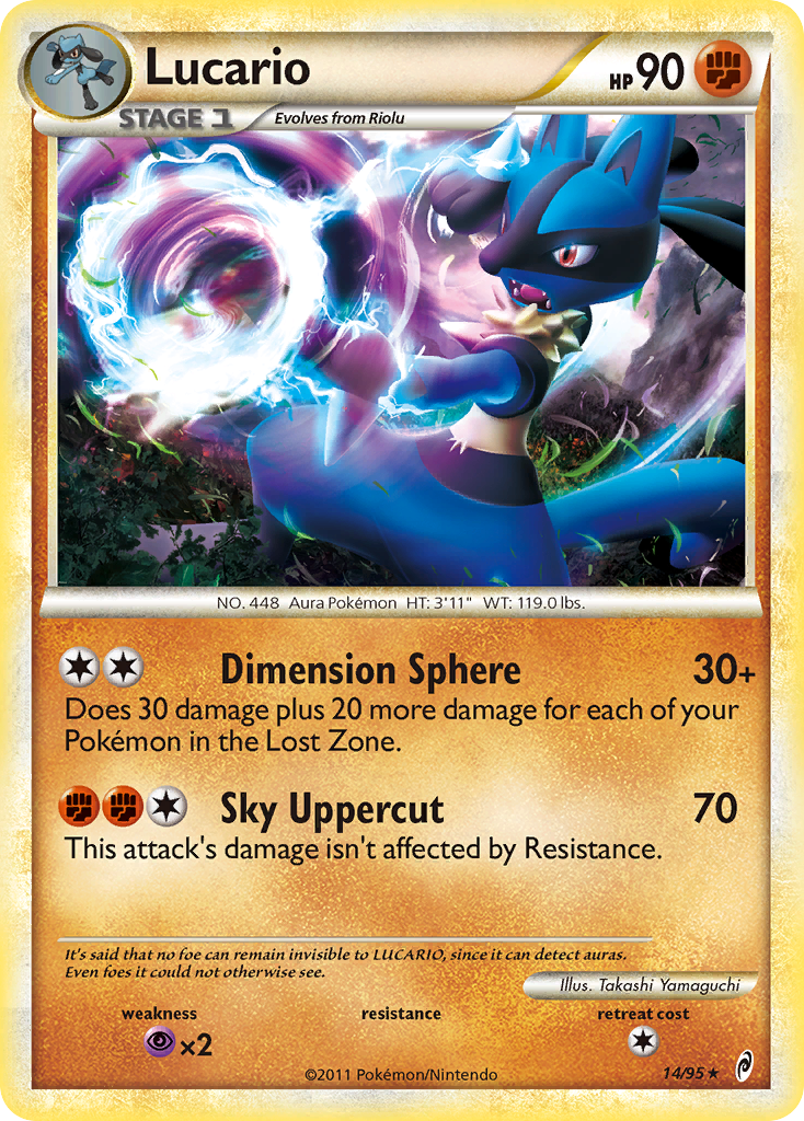 Lucario (14/95) [HeartGold & SoulSilver: Call of Legends] | Jomio and Rueliete's Cards and Comics