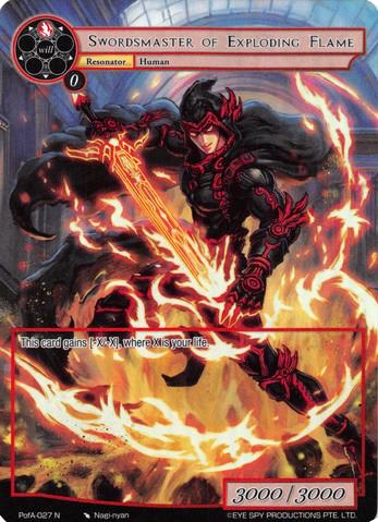 Swordsmaster of Exploding Flame (Full Art) (PofA-027) [Alice Origin IV: Prologue of Attoractia] | Jomio and Rueliete's Cards and Comics