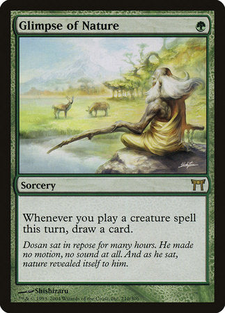 Glimpse of Nature [Champions of Kamigawa] | Jomio and Rueliete's Cards and Comics