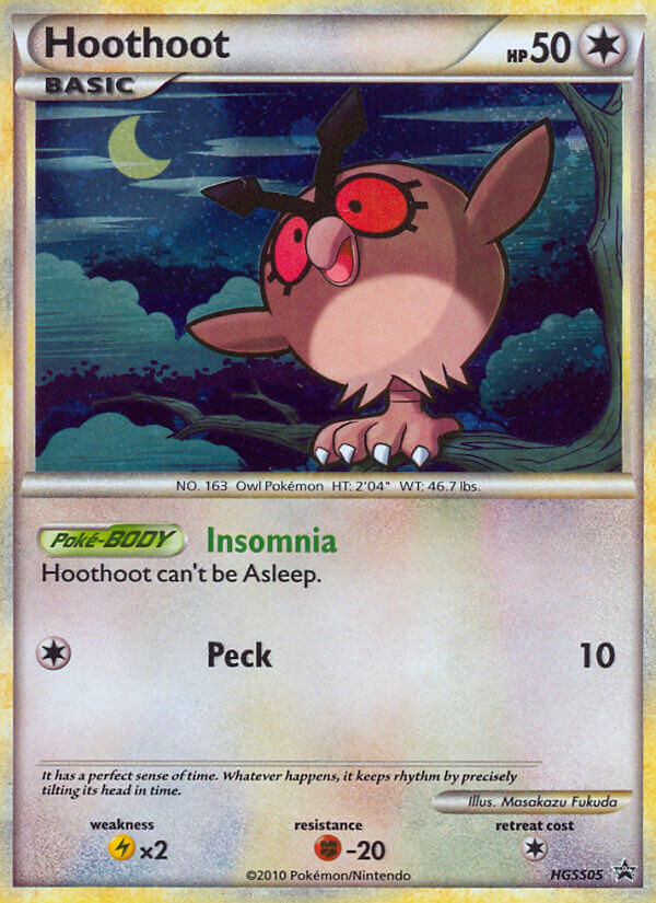 Hoothoot (HGSS05) [HeartGold & SoulSilver: Black Star Promos] | Jomio and Rueliete's Cards and Comics