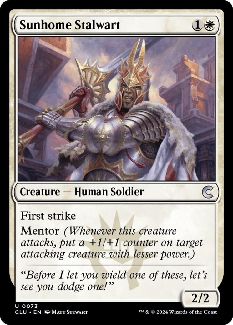 Sunhome Stalwart [Ravnica: Clue Edition] | Jomio and Rueliete's Cards and Comics