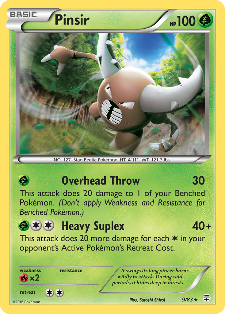 Pinsir (9/83) [XY: Generations] | Jomio and Rueliete's Cards and Comics