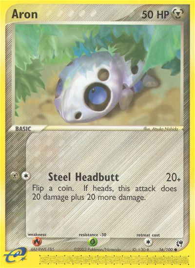 Aron (56/100) [EX: Sandstorm] | Jomio and Rueliete's Cards and Comics