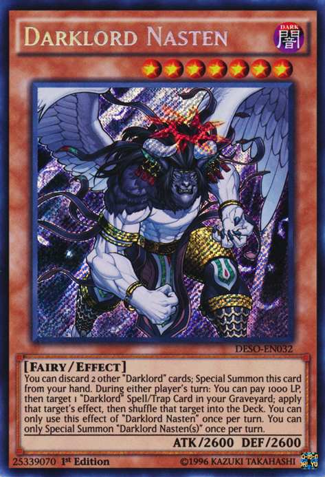 Darklord Nasten [DESO-EN032] Secret Rare | Jomio and Rueliete's Cards and Comics