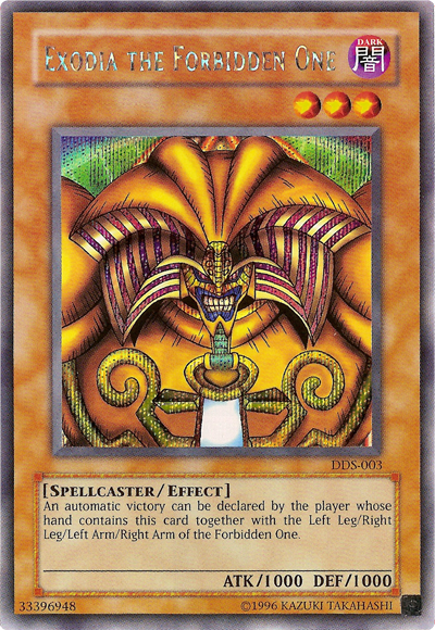 Exodia the Forbidden One (Dark Duel Stories) [DDS-003] Secret Rare | Jomio and Rueliete's Cards and Comics