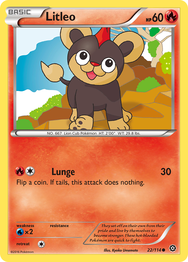 Litleo (22/114) [XY: Steam Siege] | Jomio and Rueliete's Cards and Comics